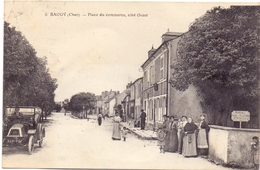 CP - Baugny - Cher - Place Du Commerce - Coté Ouest - Auto Voiture - Baugy