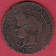 France 10 Centimes Cérès 1872 K - Altri & Non Classificati