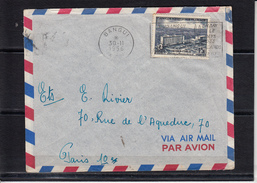 A.E.F. Lettre De  BANGUI  Le 30 11 1956  Pour  PARIS 10   Par Avion - Briefe U. Dokumente