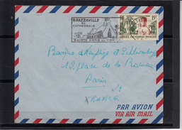 A.E.F. Lettre De  BRAZZAVILLE   Le 31 1 1956  Pour  PARIS 2  Par Avion - Lettres & Documents