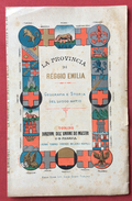 LA PROVINCIA DI REGGIO EMILIA CROMOLITOGRAFIA LUIGI GIANI TORINO  PIEGO PUBBLICITARIO DI GRANDE BELLEZZA - Historia, Filosofía Y Geografía