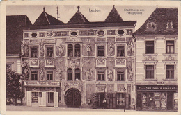 Leoben-Stadthaus Am Hauptplatz,Drogerie Heinrich Plahna.Conditorei Robert Wimmer - Leoben