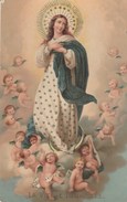LA VIERGE IMMACULEE  -  SUPERBE CPA  COLORISEE - Virgen Mary & Madonnas