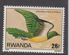 1980 Rwanda 26f Emerald Cuckoo Bird Oiseau - Much Cheaper Than Buying Set!!! - Cuckoos & Turacos