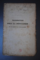 Rare Document Propagande Politique Candidature à La Députation Maine Et Loire 1830 F. Grillé Ainé - Sin Clasificación