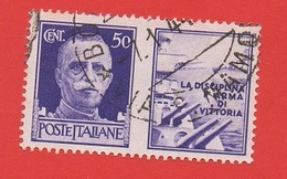 1942 (9) Francobolli Serie Imperiale Con Appendici Di Propaganda Bellica 50c.  - Leggi Messaggio Del Venditore - Oorlogspropaganda