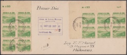 1937-FDC-98 CUBA REPUBLICA (LG-1178) FDC 1937. ESCRITORES Y ARTISTAS. WRITTER & ARTIST. BOLIVIA GUTTER PAIR. - FDC