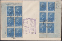 1949-FDC-131 CUBA REPUBLICA (LG-1174) FDC 1949 MANUEL SANGUILY. INDEPENDENCE WAR.  BLOCK VIOLET CANCEL. - FDC