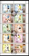 SHARJAH   Feuillet 10 Valeurs   Obliteré   Cup 1970  Football  Soccer Fussball - 1970 – Mexico