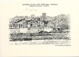 GRAVURE D'ALBUISSON D'apr PHOTO DE SIERPINSKI D'ANTIBES JUAN-LES-PINS (15X21 CM & SIGNÉ DU GRAVEUR) - Prints & Engravings