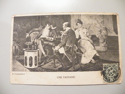 A417. CPA.  Aux Echecs. Une Victoire.. .beau Plan Animé. Ecrite & Voyagée 1903 - Schach