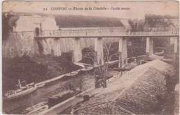 Cpa,ile De Corfou En Grèce,corcyre,1918,pont,bateau,péniche - Greece