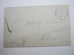 1852 , NEUMÜNSTER , Klarer Stempel Auf Selten Frühem Brief Nach Altona - Schleswig-Holstein