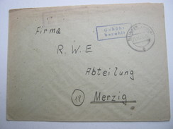 1948 , BERSCHWEILER über Illingen , Landpoststempel Auf Brief  GEBÜHR BEZAHLT - Other & Unclassified