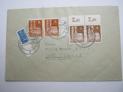 1948 , 4 Pfg. Bauten , Oberrandpaar Auf Brief - Covers & Documents