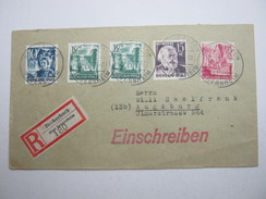 1947 , BECHERBACH über Sobernheim , R-Zettel Auf Einschreiben , Rs. Ankunftstempel - Autres & Non Classés