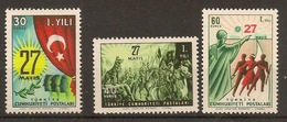 TURKEY 1961, Revolution Anniversary - Unused Stamps