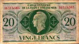 CAISSE CENTRALE De La FRANCE D'OUTRE MER 20 FRANCS  L1941 Pick 17b - Andere & Zonder Classificatie