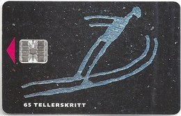 Norway - Telenor - Olympic Games Hopp - N-014B (C42143942)  Chip SC7 - 01.1993, 9.500ex, Used - Norvège