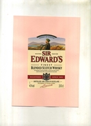 ETIQUETTE WHISKY . SIR EDWARD'S . 200 CL . - Whisky