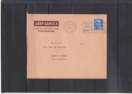 Secap " EN TOUTES CIRCONSTANCES..."  Sur Lettre De STRASBOURG GARE Le 18 7 1953  Entete Pub  " ABRY-ARNOLD " - Oblitérations Mécaniques (Autres)