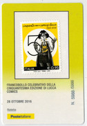 TESSERA    FILATELICA  2016     50 ANNI  DI  COMICS  A  LUCCA  2 SCAN               MNH ** - Philatelic Cards