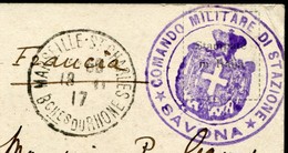 CACHET MILITAIRE ITALIE 1917 - COMANDO MILITARE DI STAZIONE SAVONA - 1. Weltkrieg 1914-1918