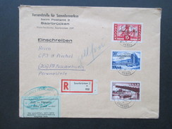 Saarland 1955 Nr. 362 - 364 FDC / Bedarf Volksbefragung. Einschreiben Mit Zollvermerk! Zollfrei / Versandstelle Für BM - Storia Postale