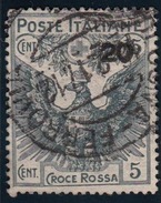 Italy 1916 20c On 15c+5c, Cancelled, Sc# B4 - Usados