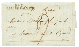 1807 N°1 ARM. DE DALMATIE Sur Lettre Avec Texte Daté "RAGUSE" Pour La FRANCE. Superbe. - Altri & Non Classificati