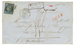 1850 25c CERES(n°4) TB Margé Obl. Grille + T.15 AMIENS + AFFRANCHISSEMENT INSUFFISANT + Taxe Manuscrite Sur L - Other & Unclassified