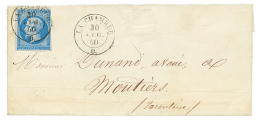 1860 20c(n°14) Obl. Cachet Sarde LA CHAMBRE Sur Lettre Pour MOUTIERS. Trés Rare. Superbe. - Sonstige & Ohne Zuordnung