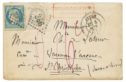 1871 4c BORDEAUX(n°41) TB Margé + 20c SIEGE(n°37) Obl. GC 246 + T.17 AUTUN + Taxe "0,16c" Manuscrite + AF - Autres & Non Classés