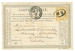 1876 15c CERES(n°55) Obl. Cachet Oval B.M + T.16 BELMONT-DE-LA-LOIRE Sur Carte Précurseur Datée De' EC - Other & Unclassified