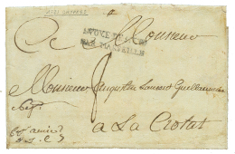 CHYPRES : 1781 VOYE DE MER PAR MARSEILLE Sur Lettre Avec Texte De CHYPRES Pour LA CIOTAT. Marque D'entrée Tr&eacu - Other & Unclassified