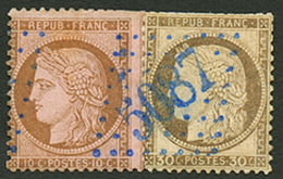 10c(pd) + 30c CERES(pd) Obl. GC Bleu 5087 D' IBRAILA. Superbe. - Sonstige & Ohne Zuordnung