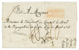 1854 Cursive Rare ALEXANDRETTE + Taxe 10 Annulée + Taxe 20 Sur Lettre Avec Texte Pour LYON. TB. - Other & Unclassified