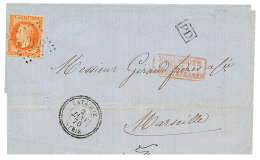 LATTAQUIE : 1870 40c(n°31) Obl. GC 5098 De SMYRNE + LATAQUIE SYRIE Sur Lettre Pour La FRANCE. RARE. Superbe. - Sonstige & Ohne Zuordnung