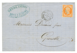 1860 40c(n°16) Obl. PC 3791 + PHILIPPEVILLE BONE BAT A VAP. Sur Lettre De BONE Pour GRENOBLE. Cachet Maritime Rare ( - Other & Unclassified