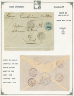 OUANGARA HAUT DAHOMEY : 1899 Cachet Trés Rare OUANGARA HAUT-DAHOMEY En Bleu + ETABLISSEMENT DU BENIN LIGNE L N&de - Other & Unclassified