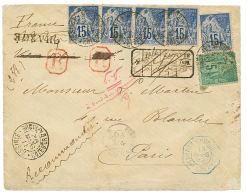 ASSINIE COTE D'OR D'AFRIQUE - 4éme Période : 1892 COLONIE GENERALE 5c + 15c(x5) Obl. Cachet Trés Ra - Other & Unclassified