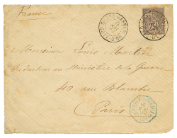 GRAND BASSAM COTE D'OR - PRECURSEUR COTE D'IVOIRE : 1892 COLONIE GENERALE 25c Obl. GRAND BASSAM COTE D'OR Sur Enveloppe - Other & Unclassified