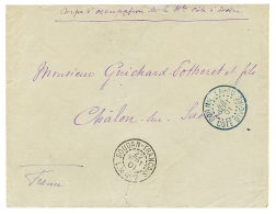 CORRESPONDANCE MILITAIRE LAHOU : 1901 Cachet Rarissime COR. MIL. LAHOU COTE D'IVOIRE Sur Enveloppe(pd) De Militaire Pour - Other & Unclassified