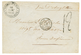 "MORNE A L'EAU" : 1856 Grand Cachet MORNE-A-L'EAU + Taxe 12 Sur Lettre Pour La FRANCE. RARE. Superbe. - Other & Unclassified