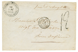 "MORNE A L'EAU" : 1856 Grand Cachet MORNE-A-L'EAU + Taxe 12 Sur Lettre Pour La FRANCE. RARE. Superbe. - Altri & Non Classificati