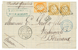 GUADELOUPE : 1875 COLONIES GENERALES Superbe Paire Du 15c CERES + 40c CERES TTB Margé Obl. Losange De Points + GU - Other & Unclassified