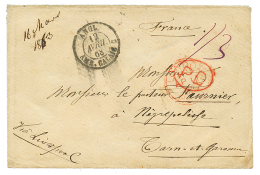 GUINEE - ILES De LOS Via SIERRA-LEONE : 1863 Taxe "1/3" + PAID AT SIERRA-LEONE Rouge(verso) Sur Enveloppe Avec Texte Dat - Altri & Non Classificati