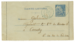 GUINEE - PRECURSEUR : 1892 COLONIES GENERALES Entier Postal 15c Avec Texte (commercial) Daté "BOKE" Obl. VICTORIA - Other & Unclassified