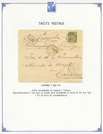 GUYANE - Utilisation Du 1F Au Type SAGE : 1889 COLONIE GENERALE 1F SAGE Obl. CAYENNE Seul Sur Enveloppe RECOMMANDE Pour - Autres & Non Classés