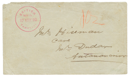 MADAGASCAR - BRITISH MAIL : 1890 Superb Cachet BRITISH MAIL TAMATAVE En Rouge Sur Enveloppe Pour ANTANANARIVO. Courrier - Altri & Non Classificati